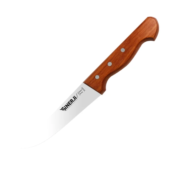 Wooden Gül Saplı Kasap Bıçağı 12 cm ürün görseli 1