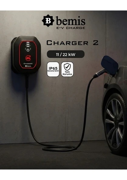 Bemis Elektrikli Araç Şarj Cihazı - Wallbox Charger 2 - 11/22 Kw - 5 Metre ürün görseli 1