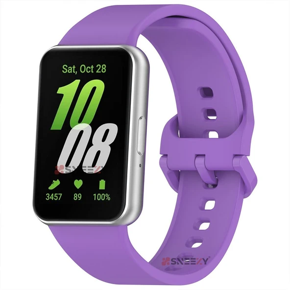 Sneezy Samsung Galaxy Fit 3 Kordon PureLux Soft Yumuşak Silikon Kordon Kayış  Lila ürün görseli 1