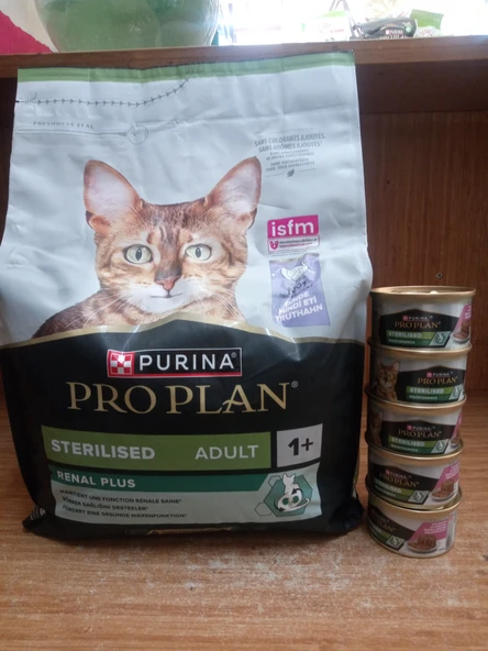 Pro Plan Kısırlaştırılmış Hindi Etli Kedi Mama 3 kg+5 adet tonbalıklı&somonlu pro plan kısır kedi konserve 85 gram