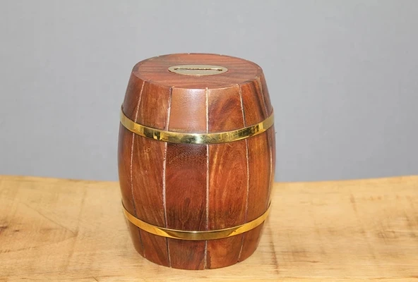 Pirinç Fıçı Kumbara Ksk3116 P75932S3663 ürün görseli 1