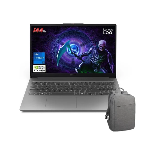 Loq Intel Core I7-12650HX 8gb 512GB SSD RTX4050 (65W) Freedos 15.6 Fhd 83LK002VTR8512C Taşınabilir Bilgisayar + Çanta ürün görseli 1