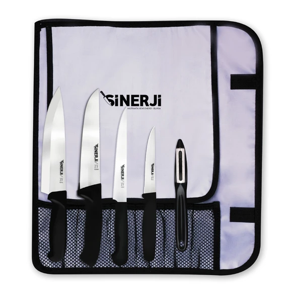 Silver Gastronomi Rulo Çantalı Bıçak Seti 5+1 ürün görseli 1