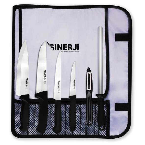 Silver Gastronomi Rulo Çantalı Bıçak Seti 6+1 ürün görseli 1