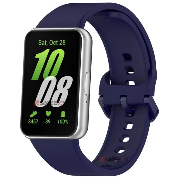 Sneezy Samsung Galaxy Fit 3 Kordon PureLux Soft Yumuşak Silikon Kordon Kayış  Lacivert ürün görseli 1