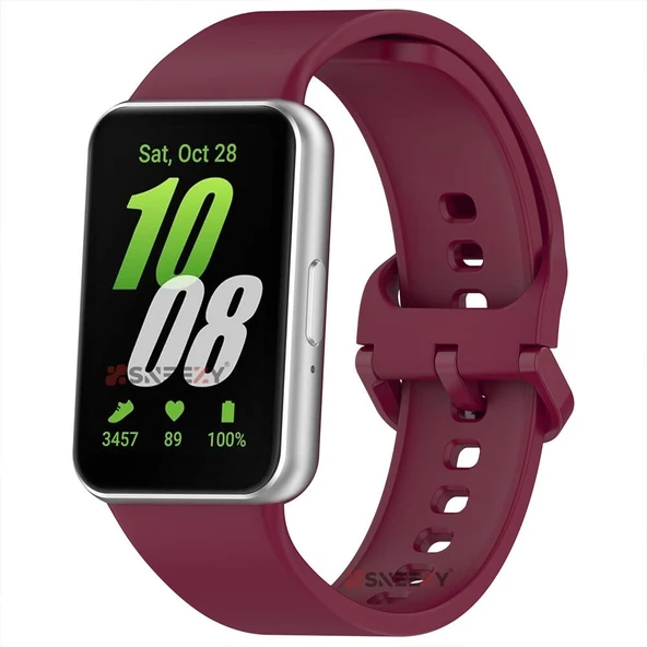 Sneezy Samsung Galaxy Fit 3 Kordon PureLux Soft Yumuşak Silikon Kordon Kayış  Mürdüm ürün görseli 1