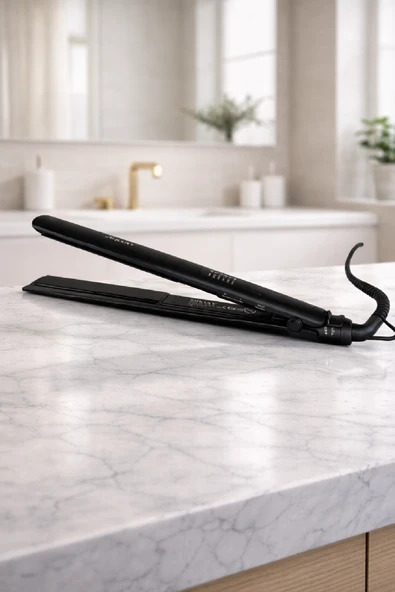 Sokany Siyah Seramik Saç Düzleştirici 230°C Isı Ayarlı, Ekstra Uzun 25x120 mm Floating Plaka HS-950B ürün görseli 1