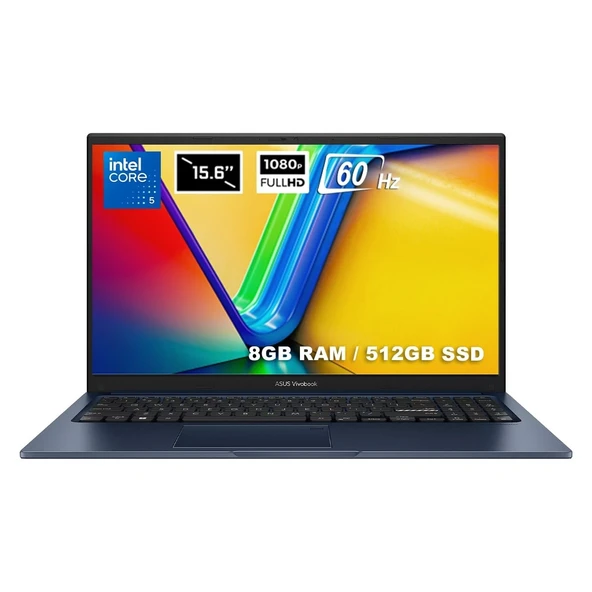 Vivobook 15 X1504VA-NJ3666 Intel Core 5-120U 16GB 512GB SSD 15.6 Inç Full Hd 60Hz Windows 11 Pro Laptop ürün görseli 1
