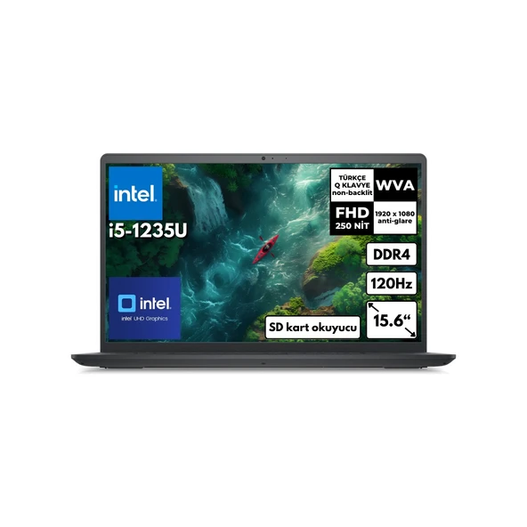 Inspiron 3520 I5-1235U 16 GB 512 GB SSD 15.6 Intel® UHD Graphics 120Hz Fhd Windows 11 Home I352010030U BT128 ürün görseli 1
