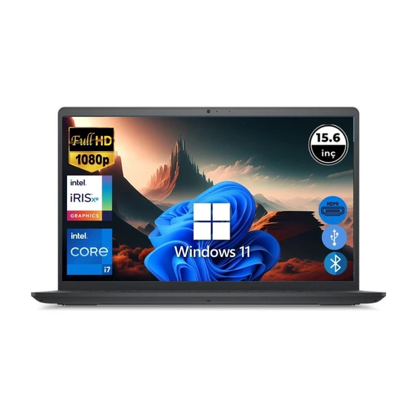Inspiron 3520 I7 1255U 16GB 1tb M.2 SSD I35201013U ATL128 O/b 15.6" WIN11PRO Taşınabilir Bilgisayar ürün görseli 1