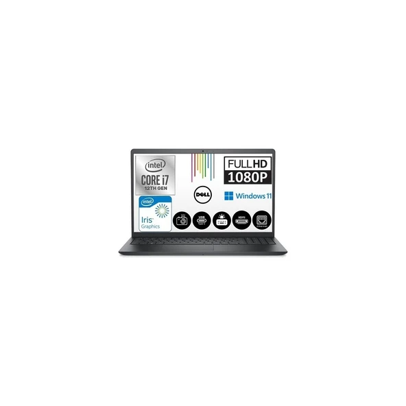 Inspiron 3520 Intel Core I7 1255U 32 GB 512 GB SSD Windows 11 Pro 15.6" Fhd Taşınabilir Bilgisayar I35201013UCB2 ürün görseli 1