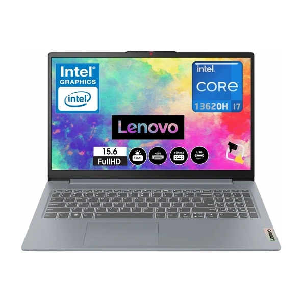 Ideapad Slim 3 Intel Core I7-13620H 16GB 512GB SSD Windows 11 Pro 15.6" Taşınabilir Bilgisayar 83EM005UTR Csrtech ürün görseli 1