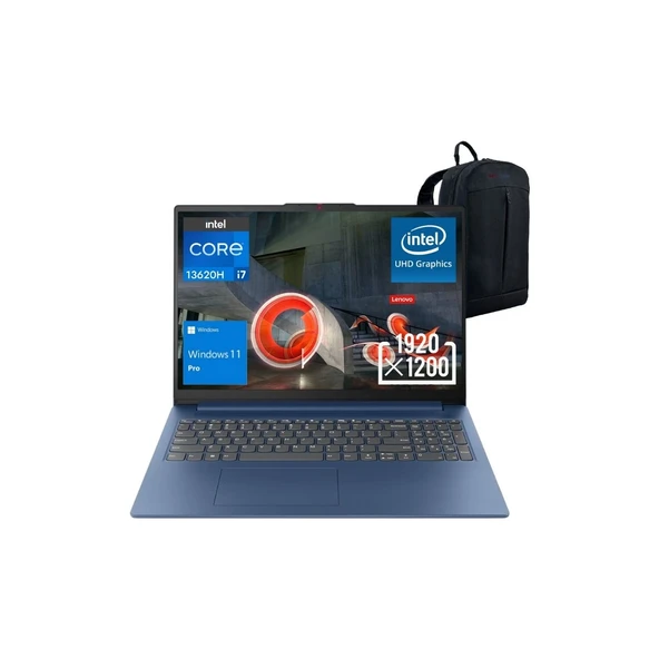 Ideapad Slim 3 15IRH10 Intel Core I7-13620H 16 GB Ddr 5 1 Tb SSD Wuxga 15.3" IPS 60Hz Windows 11 Pro Taşınabilir Bilgisayar 83K10061TR - Emtech Çanta ürün görseli 1