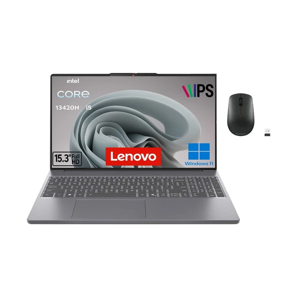 Ideapad Slim 3 Intel Core I5 13420H 16GB 512GB SSD 15.3" Wuxga (Alüminyum Üst Kasa) WIN11 Pro 83K1004ETR P9 ürün görseli 1