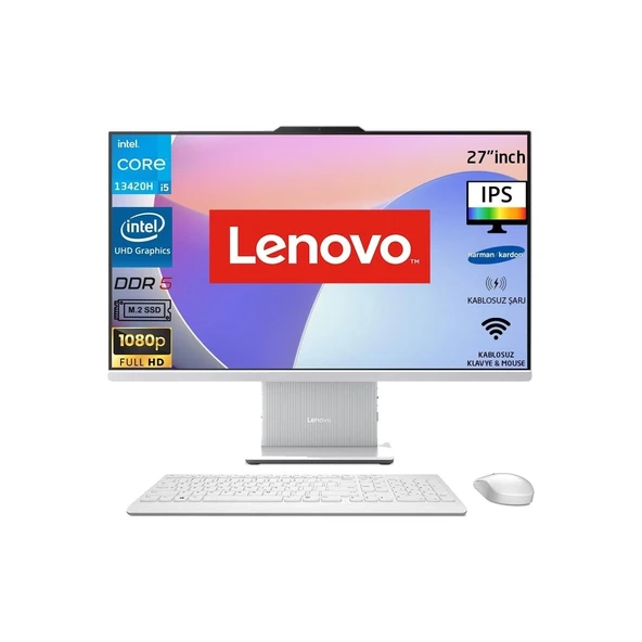 ıdeacentre Aıo Intel Core I5 13420H 8gb 512GB SSD W11PRO 27" Fhd All In One Bilgisayar F0HM0045TRS1 Snertech ürün görseli 1