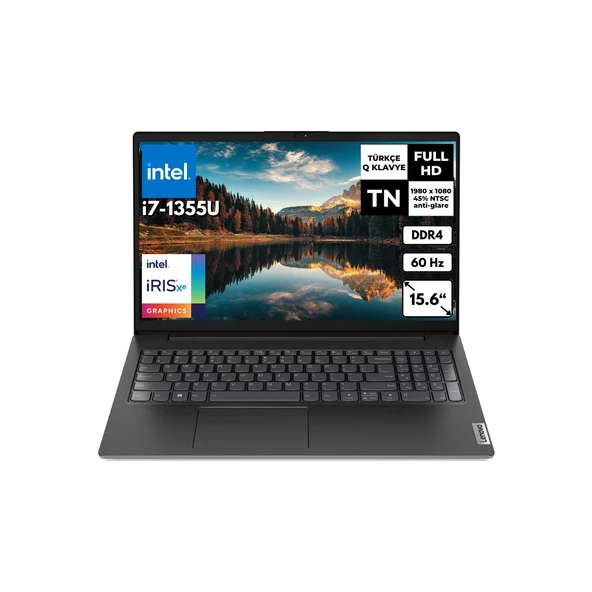 V15 G4 Iru I7-1355U 16 GB 512 GB SSD Iris Xe Graphics 15.6" Fhd Windows 11 Pro Taşınabilir Bilgisayar 83A100GPTRAT47 ürün görseli 1
