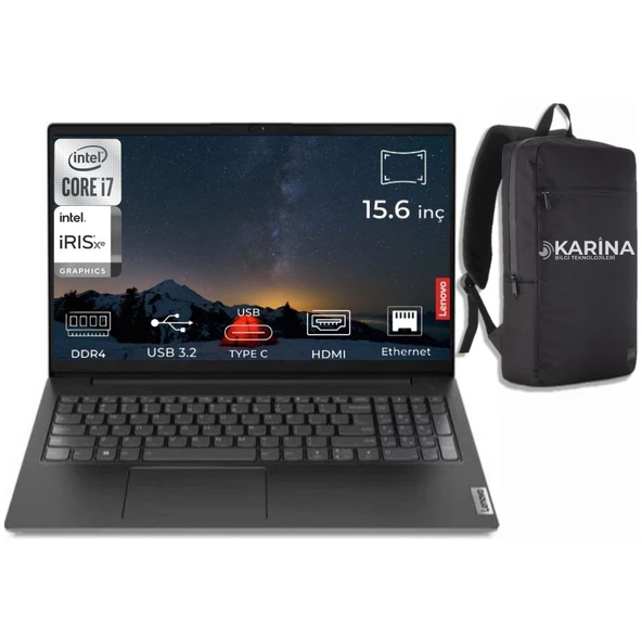V15 G4 Iru Intel Core I7 1355U 16GB 512GB SSD 15.6" Fhd WIN11 Pro Taşınabilir Bilgisayar 83A100GPTR-11 ürün görseli 1