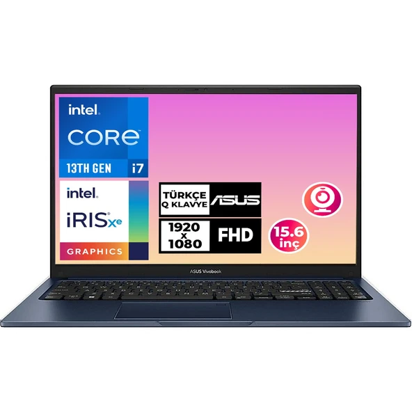 Vivobook 15 I7-1355U 40GB 1tb SSD 15.6" Fhd Freedos Taşınabilir Bilgisayar X1504VA-NJ1499 006 ürün görseli 1