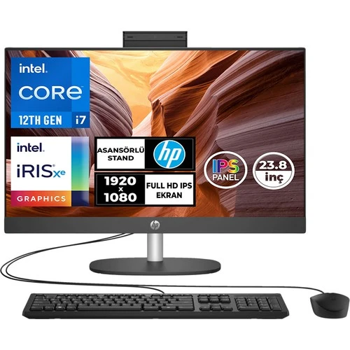 Hp Proone 240 G10 Intel Core I7-1355U 32GB 512GB SSD Freedos 23.8 Fhd All In One Bilgisayar 8T2W8ES ürün görseli 1