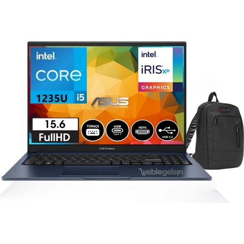 Asus Vivobook X1504ZA-EJ1039 Intel Core I5 1235U 16 GB 256GB SSD 15.6 Dos Fhd Dizüstü Bilgisayar  X1504ZA-EJ103905+WEBLEGELSINÇANTA ürün görseli 1