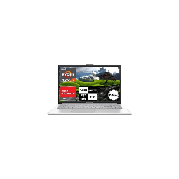 Nb Vıvobook Go 15 E1504FA-NJ115 RYZEN5-7520U 8gb 512SSD O/b 15.6 Dos ürün görseli 1