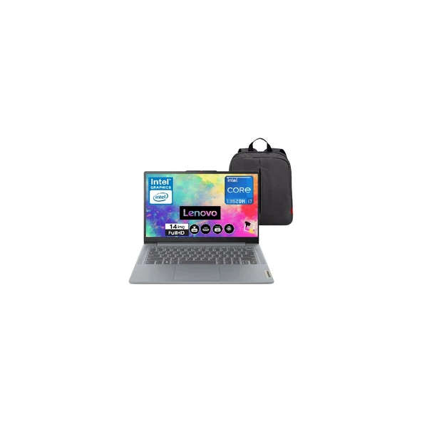 Ideapad Slim 3 Intel Core I7-13620H 16GB 512GB SSD Windows 11 Pro 14'' Taşınabilir Bilgisayar 83EL005ATR Snertech Çantalı ürün görseli 1