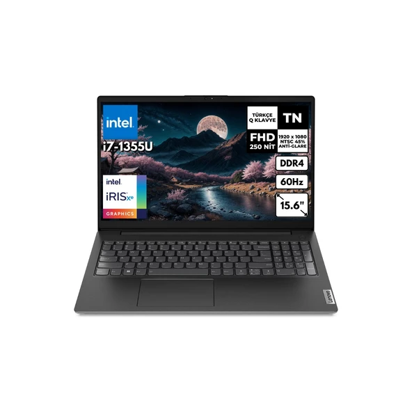 V15 G4 I7-1355U 16GB 512 GB SSD Iris Xe Graphics 15.6" Fhd Windows 11 Pro Notebook 83A100GPTRHMF26 ürün görseli 1