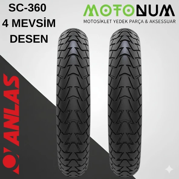 Arora Prıme 50Cc Ön Ve Arka Lastik Takımı -Sc360-4 Mevsim- Lst00108 ürün görseli 1