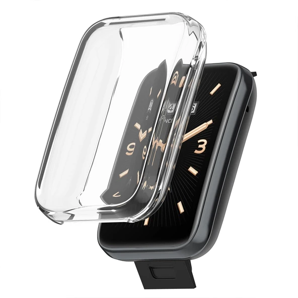 Xiaomi Mi Band 7 Pro İle Uyumlu Yumuşak Silikon 360 Tam Koruma Kasa ve Ekran Koruyucu  Şeffaf ürün görseli 1