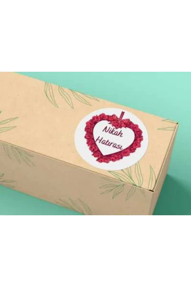 Nikah Hatırası Etiketi Mat Yuvarlak Sticker Wedding Ceremony 4 Cm (40 ADET) ürün görseli 1