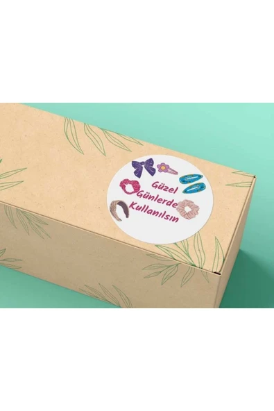 Saç Tokalı Güzel Günlerde Kullanın Etiketi Yuvarlak Mat Sticker 4 Cm (40 Adet) ürün görseli 1