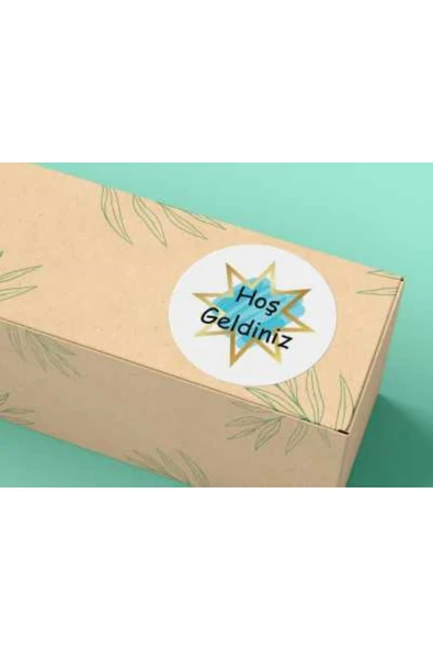 Hoş Geldiniz Etiketi Mat Yuvarlak Sticker Welcome 4 Cm (40 ADET) ürün görseli 1