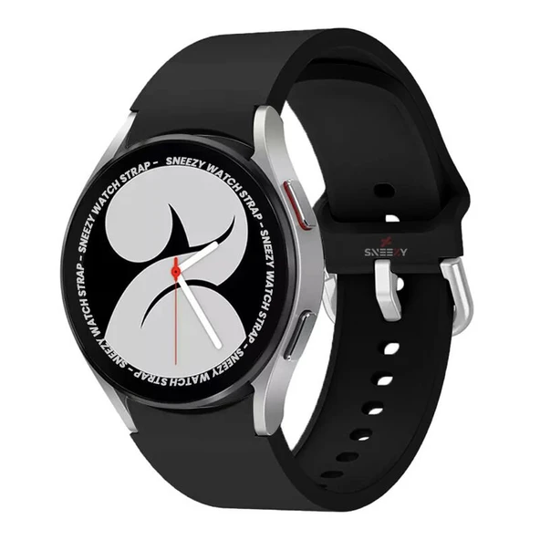 Samsung Galaxy Watch 6 40 43 44 47mm Uyumlu Orjinal Tasarım Kavisli PureLux Silikon Kordon  Siyah ürün görseli 1