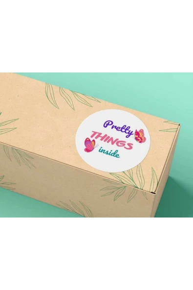 Pretty Things Inside Sticker Mat Etiket Memnuniyet Serisi Adesivo 4 Cm - (40 Adet) ürün görseli 1