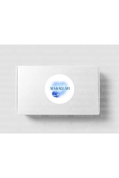 Nazar Boncuğu MAŞALLAH Etiketi Nazar Değmesin Yuvarlak Mat Sticker Kutlama Tebrik 4 Cm (90 Adet) ürün görseli 1