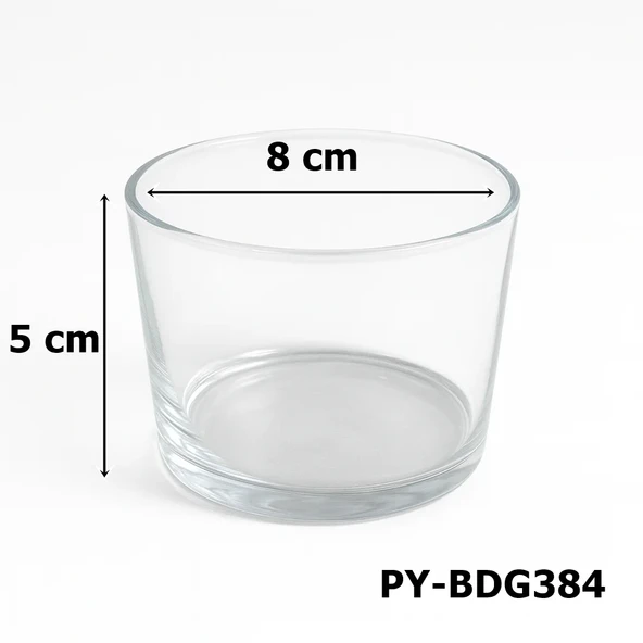 Cam Bardak Mumluk Şeffaf - PY-BDG384 - Resim 2
