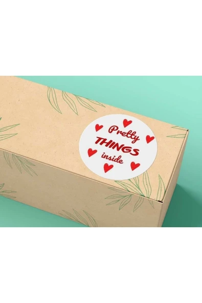 Pretty Thıngs Insıde Kırmızı Etiket Mat Sticker Memnuniyet Serisi Red Label 4 Cm - 40 Adet ürün görseli 1