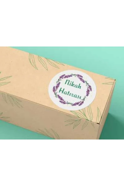 Nikah Hatırası Etiketi Çiçekli Mat Yuvarlak Sticker Wedding Ceremony 4 Cm (40 ADET) ürün görseli 1