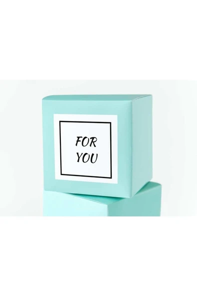For You Sticker Mat Wrapping Greetings Black White Sade 3.5 Cm - 40 Adet ürün görseli 1