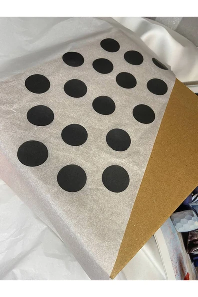 2.5 Cm - 100 Adet Siyah Puantiye Boş Etiket Yuvarlak Writable Labels Blank Işaret Küçük Sticker ürün görseli 1