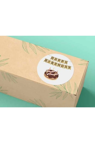 Bırthday Stıcker Cupcake Etiketi Yuvarlak Mat Stıcker Doğum Günü Serisi 4 Cm (40 Adet) ürün görseli 1