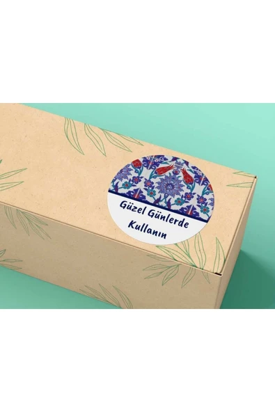 Güzel Günlerde Kullanın Etiketi Yuvarlak Mat Sticker 4 Cm (90 ADET) ürün görseli 1