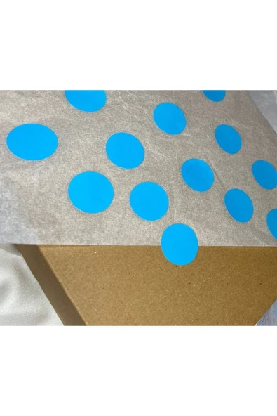 2.5 Cm 100 Adet Mavi Renk Yuvarlak Boş Etiket Yazı Yazılabilir Blank Işaret Küçük Sticker ürün görseli 1