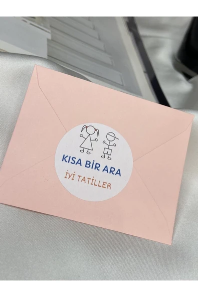 Kısa Bir Ara Stickerı Mat Etiket 4 Cm (40 Adet) ürün görseli 1