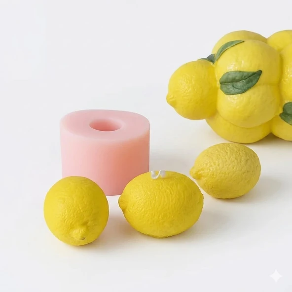 1185 - Silikon Kalıp Mum Kalıbı - Limon Büyük Boy ürün görseli 1