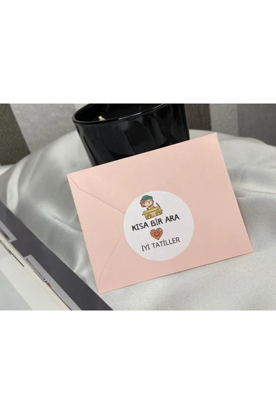 Iyi Tatiller Sevimli Sticker Mat Etiket 4 Cm (40 Adet) ürün görseli 1