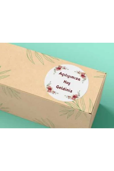 Açılış Etiketleri Açılışımıza Hoş Geldiniz Etiketi Mat Yuvarlak Sticker Welcome 4 Cm (40 ADET) ürün görseli 1
