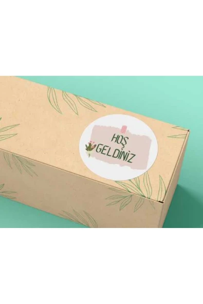 Hoş Geldiniz Etiketi Mat Yuvarlak Sticker Welcome To Our Opening 4 Cm (40 ADET) ürün görseli 1