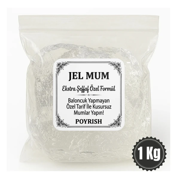 Jel Mum 1 Kg - (Şeffaf Mum) ürün görseli 1