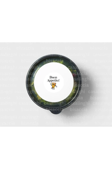 İtalyanca Dilinde Afiyet Olsun Etiketi Buon Appetito Sticker Yiyecek Kahve Tatlı 4 Cm (90 Adet) ürün görseli 1